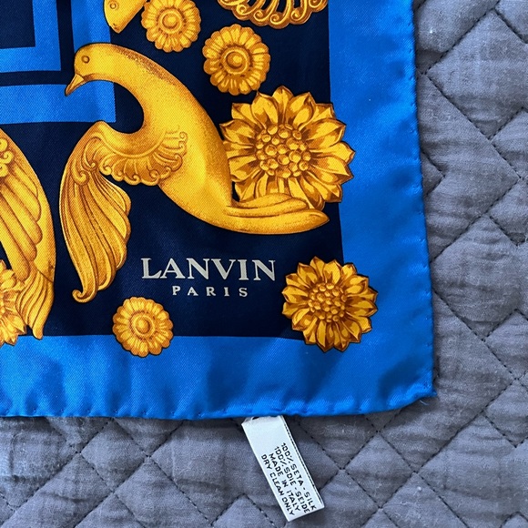 Gorgeous! Lanvin Paris 100% silk scarf with hand rolled edges - Picture 2 of 8